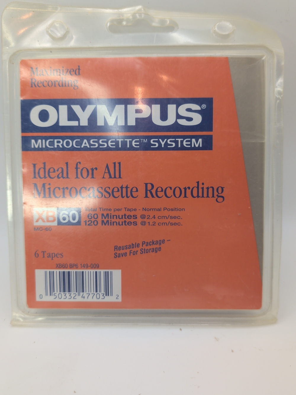 Olympus MicroCassette Tape XB-60 4 pack Small Cassette Tapes Brand New (J)